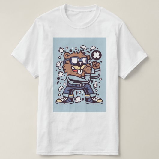 Beaver bestrijden t-shirt (Design voorkant)