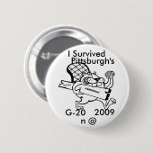 Beaver-beweging, overleven, G-20, 2009, n @, Pit.. Ronde Button 5,7 Cm (Voorkant /achterkant)