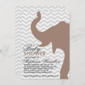 Beaver big elephant baby shower kaart (Voorkant / Achterkant)