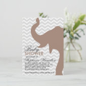 Beaver big elephant baby shower kaart (Staand voorkant)