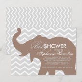 Beaver big elephant baby shower kaart (Voorkant / Achterkant)