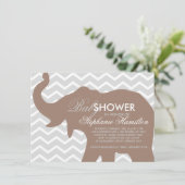 Beaver big elephant baby shower kaart (Staand voorkant)
