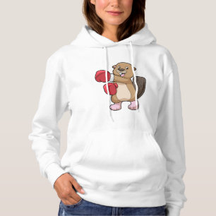 Beaver bij Boxing met Boxing-handschoenen Hoodie