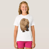 Beaver bij Chess met Chess Bishop T-shirt (Voorkant volledig)