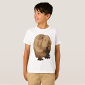 Beaver bij Chess met Chess Bishop T-shirt (Voorkant volledig)