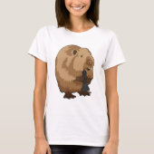 Beaver bij Chess met Chess Bishop T-shirt (Voorkant)