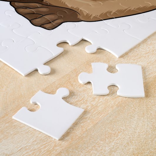 Beaver bij honkbal met honkbal legpuzzel (Zijkant)