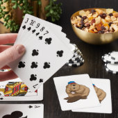 Beaver bij honkbal met honkbal pokerkaarten (Insitu)