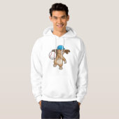 Beaver bij honkbalsport met Pet Hoodie (Voorkant volledig)