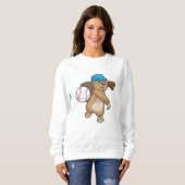 Beaver bij honkbalsport met Pet Trui (Voorkant volledig)