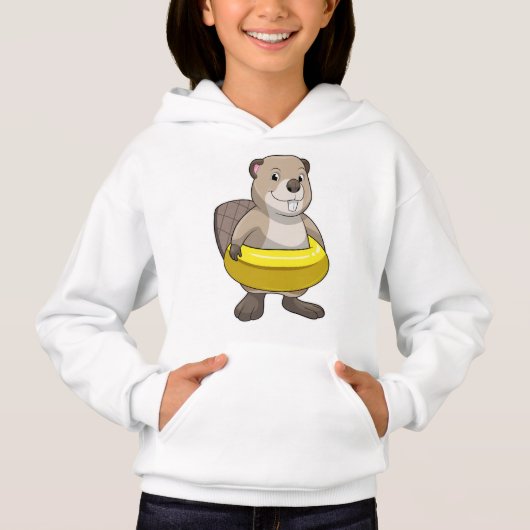 Beaver bij Zwemmen met Zwemring (Voorkant)