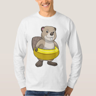 Beaver bij Zwemmen met Zwemring T-shirt
