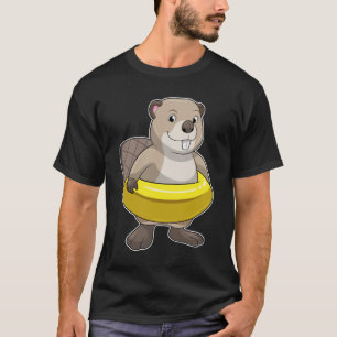 Beaver bij Zwemmen met Zwemring T-shirt