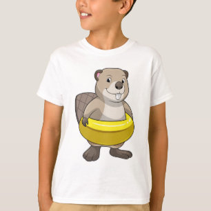 Beaver bij Zwemmen met Zwemring T-shirt