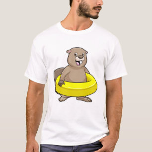 Beaver bij Zwemmen met Zwemring T-shirt