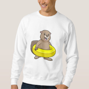 Beaver bij Zwemmen met Zwemring Trui