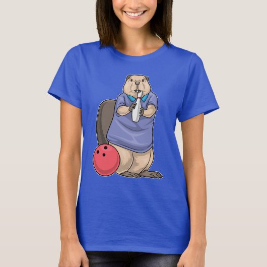 Beaver Bowling bal T-shirt (Voorkant)