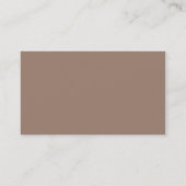 Beaver Brown High-end gekleurd Visitekaartje (Achterkant)