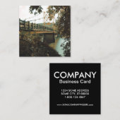 beaver - brug in eureka - bronnen vierkante visitekaartje (Voorkant / Achterkant)