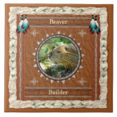 Beaver - Builder - keramische tegel Tegeltje (Voorkant)