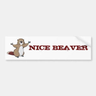 BEAVER-BUMPERSTICKER BUMPERSTICKER