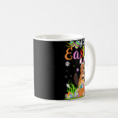 Beaver Bunny Egg Hunting Beaver Happy Easter Koffiemok (Voorkant rechts)