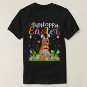 Beaver Bunny Egg Hunting Funny Beaver Happy Easter T-shirt (Design voorkant)