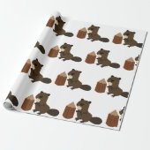 Beaver Cadeaupapier (Uitgerold)