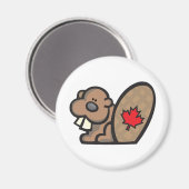 Beaver canada magneet (Voorkant / Achterkant)