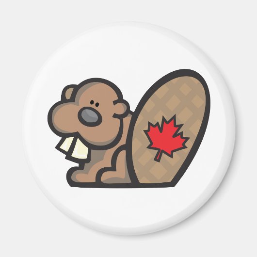 Beaver canada magneet (Voorkant)