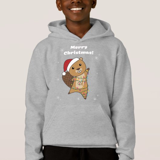 Beaver Cheerful Christmas Winter Animals Beavers (Voorkant)