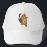 Beaver Cheerful Christmas Winter Animals Beavers Trucker Pet<br><div class="desc">De bever bij Kerstmis met sprookjes. Vreemde dieren met geschenken en sneeuw voor de feestdagen. Ook grappig voor Kerstmis in juli. Beavers zijn schattige dieren en perfect voor Kerstmis.</div>