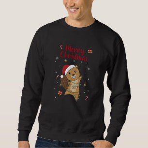 Beaver Cheerful Christmas Winter Animals Beavers Trui