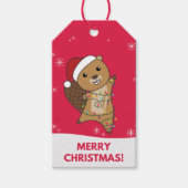 Beaver Cheerful Winter Animals Beavers G Cadeaulabel (Voorkant)
