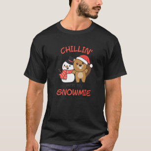 Beaver Chillin met mijn Snowmie Snowman Pun T-shirt