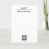 BEAVER CHRISTMAS - WILDLIFE FEESTDAGEN KAART (Achterkant)