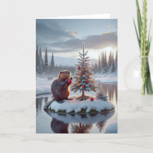 BEAVER CHRISTMAS - WILDLIFE FEESTDAGEN KAART