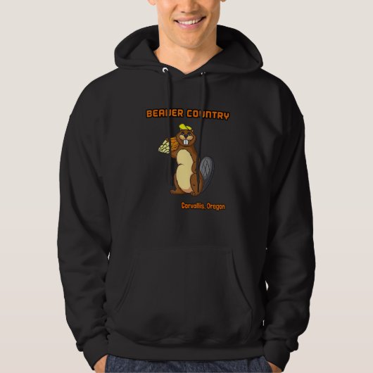 Beaver Country Corvallis Oregon State College Beav Hoodie (Voorkant)