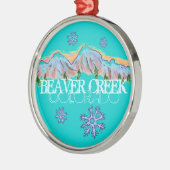 Beaver Creek Colorado-bergsnowflake-versiering Metalen Ornament (Links)