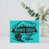 Beaver Creek Colorado briefkaart op skilifhoogte (Staand voorkant)