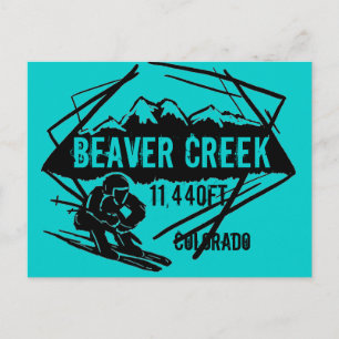 Beaver Creek Colorado briefkaart op skilifhoogte