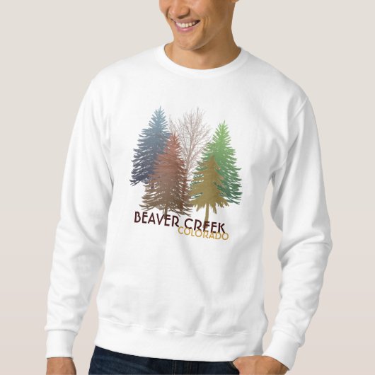 Beaver Creek Colorado kleurrijke bomen sweatshirt (Voorkant)