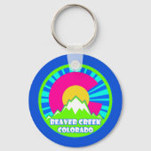 Beaver Creek Colorado Neon Mountains sleutelhanger (Achterkant)