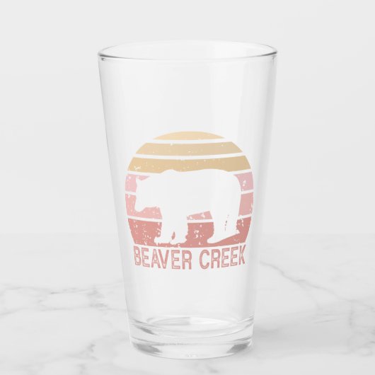 Beaver Creek Colorado Retro Beer Glas (Voorkant)