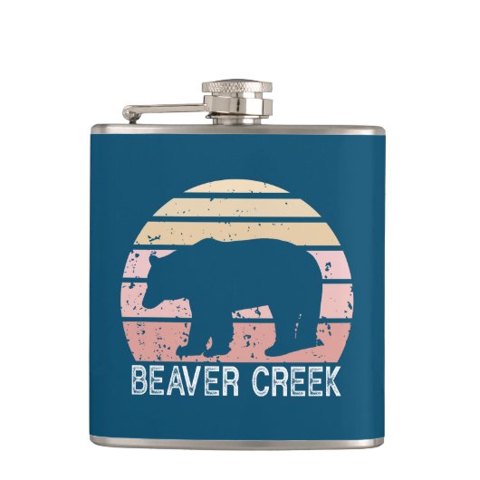 Beaver Creek Colorado Retro Beer Heupfles (Voorkant)