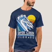 Beaver Creek Colorado Retro Ski T-shirt (Voorkant)