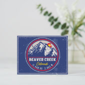 Beaver Creek Colorado Retro Sunset Souvenirs Briefkaart (Staand voorkant)