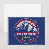 Beaver Creek Colorado Retro Sunset Souvenirs Briefkaart (Voorkant / Achterkant)