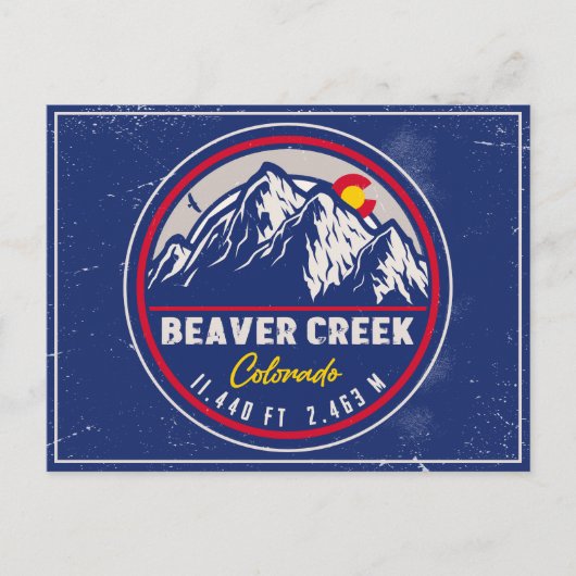 Beaver Creek Colorado Retro Sunset Souvenirs Briefkaart (Voorkant)