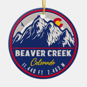 Beaver Creek Colorado Retro Sunset Souvenirs Keramisch Ornament